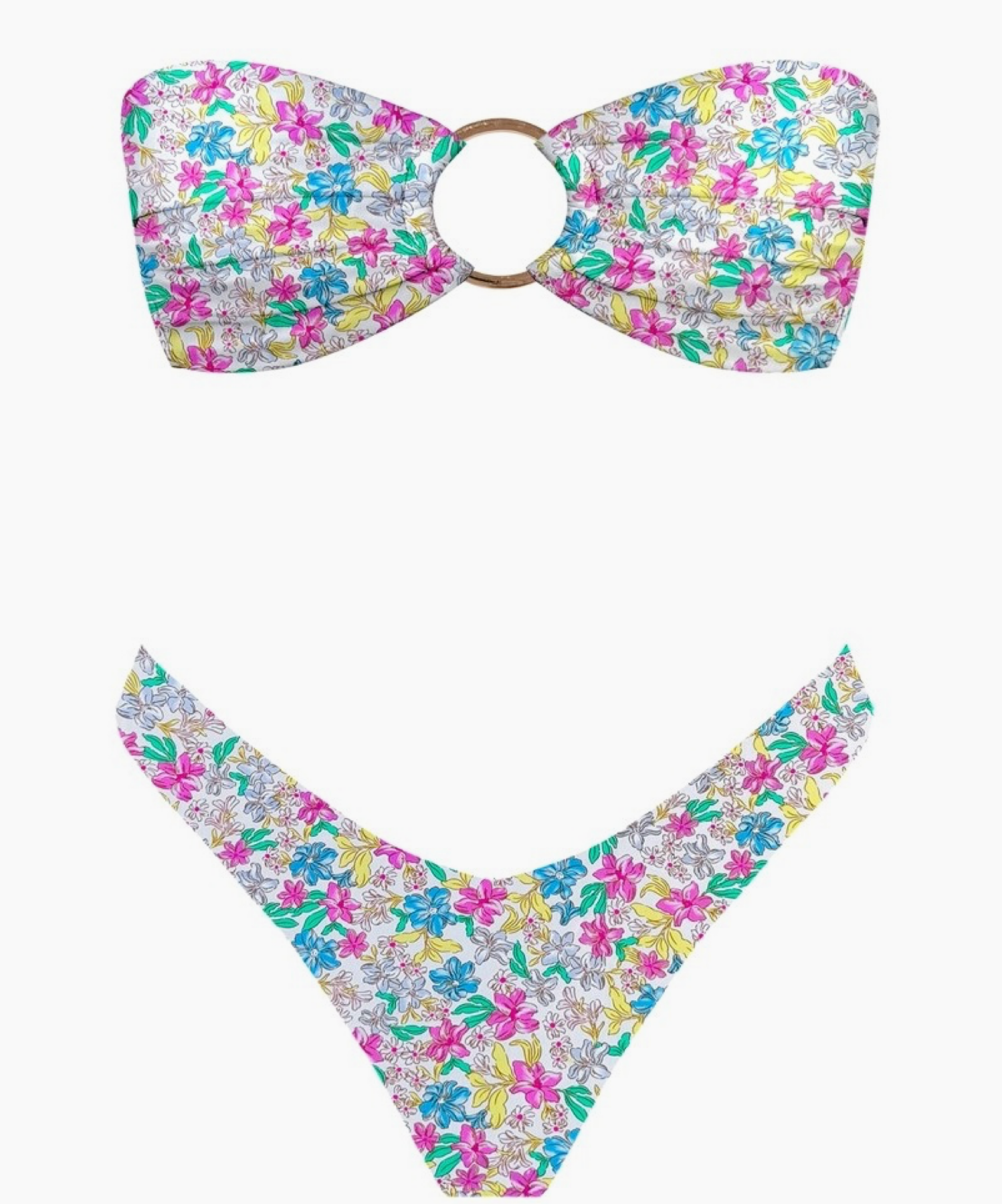 Pastel Flower Strapless Bikini Bottom
