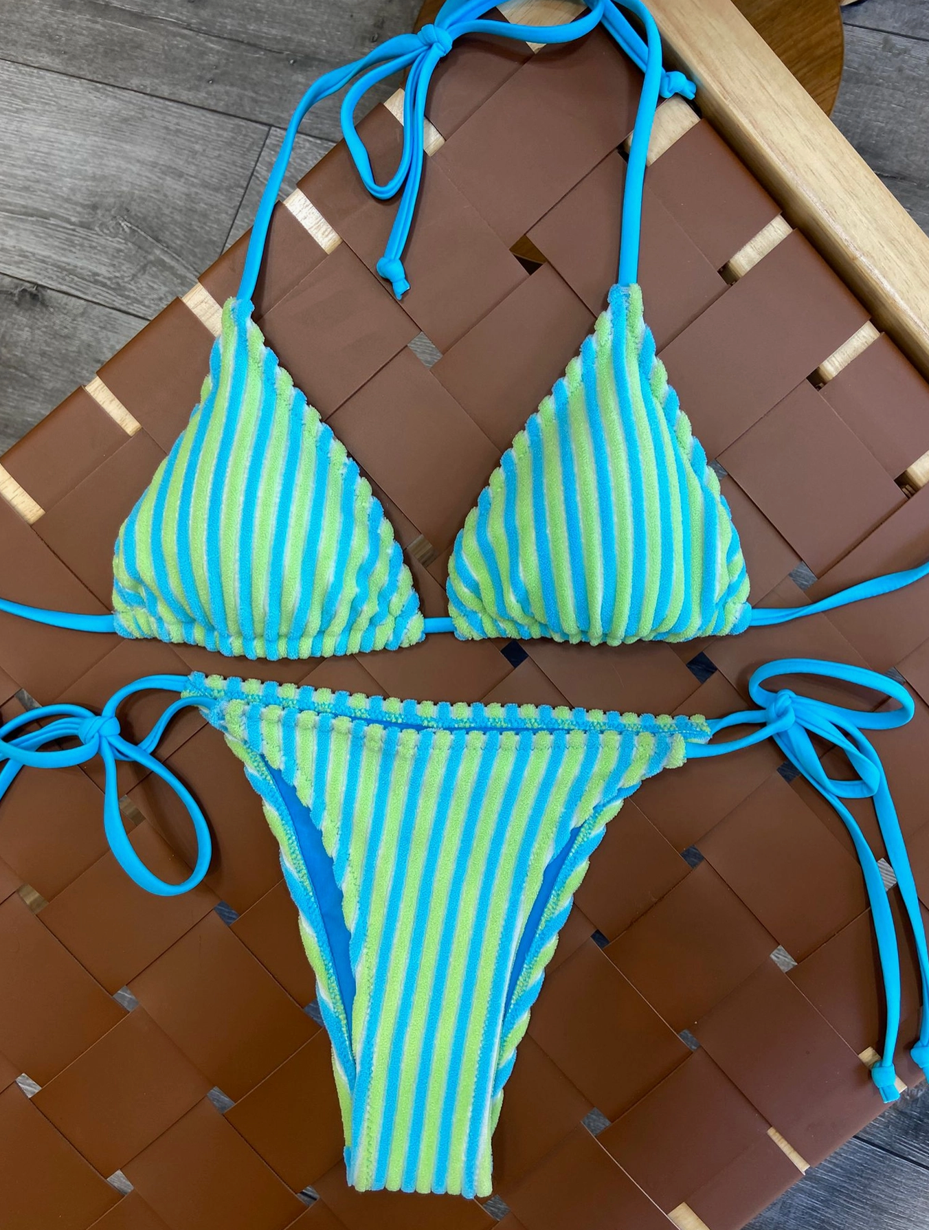 Striped Ocean Breeze Bikini Top